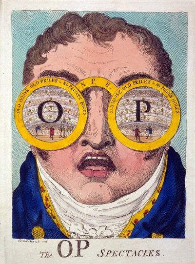 De OP Brillen, uitgegeven 1809 door George Cruikshank